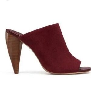 tory Burch Ellis heels maroon size 7 suede leather